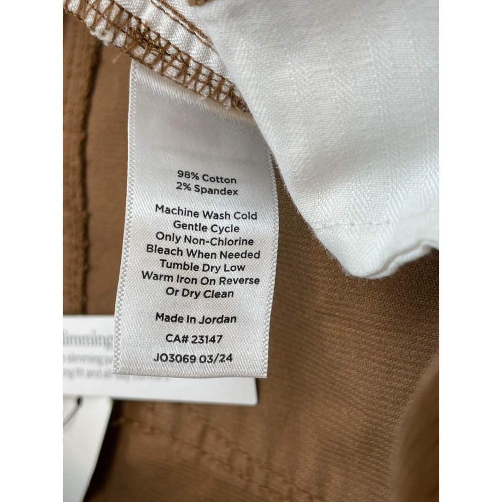 Talbots Pants Womens 10 Brown Cotton Blend Corduroy Straight Leg High-Waist NWT - Picture 6 of 9